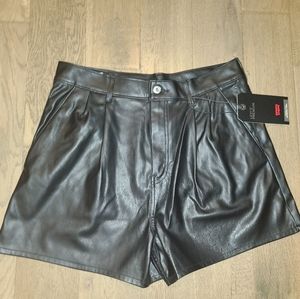 Levi's Premium High Waist Faux Leather Shorts